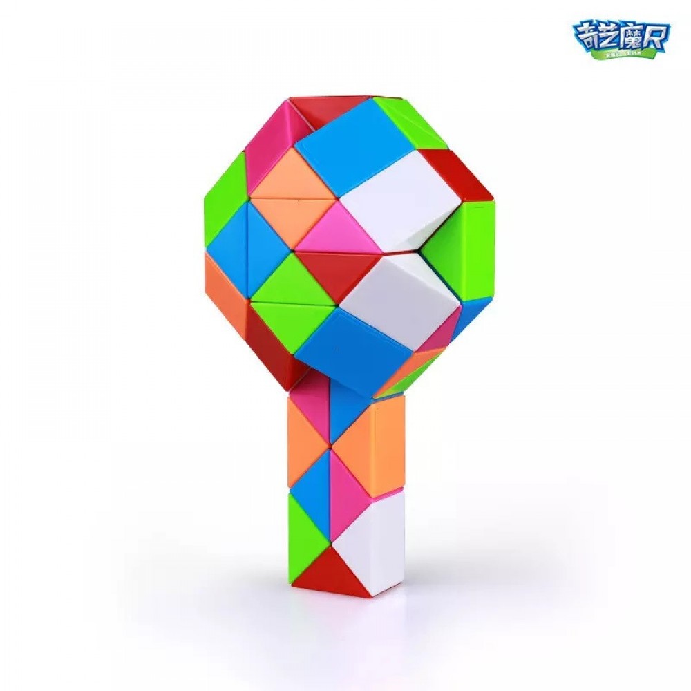 QiYi Rubik's Snake 72 pcs colorful | Змейка Рубика 72 элементов разноцветная