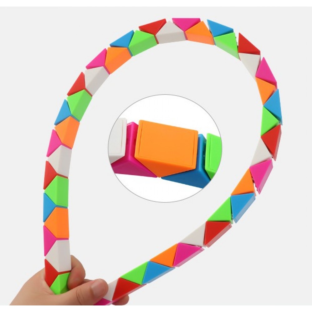QiYi Rubik's Snake 72 pcs colorful | Змійка Рубіка 72 елементів різнокольорова