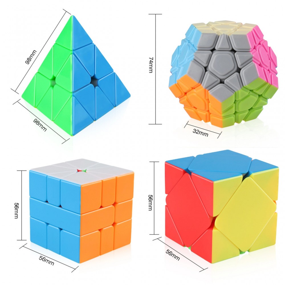 Meilong MoYu Gift Pack stickerless | Подарочный набор головоломок (pyraminx, megaminx, skewb, SQ-1)