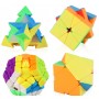 Meilong MoYu Gift Pack stickerless | Подарунковий набір головоломок (pyraminx, megaminx, skewb, SQ-1)