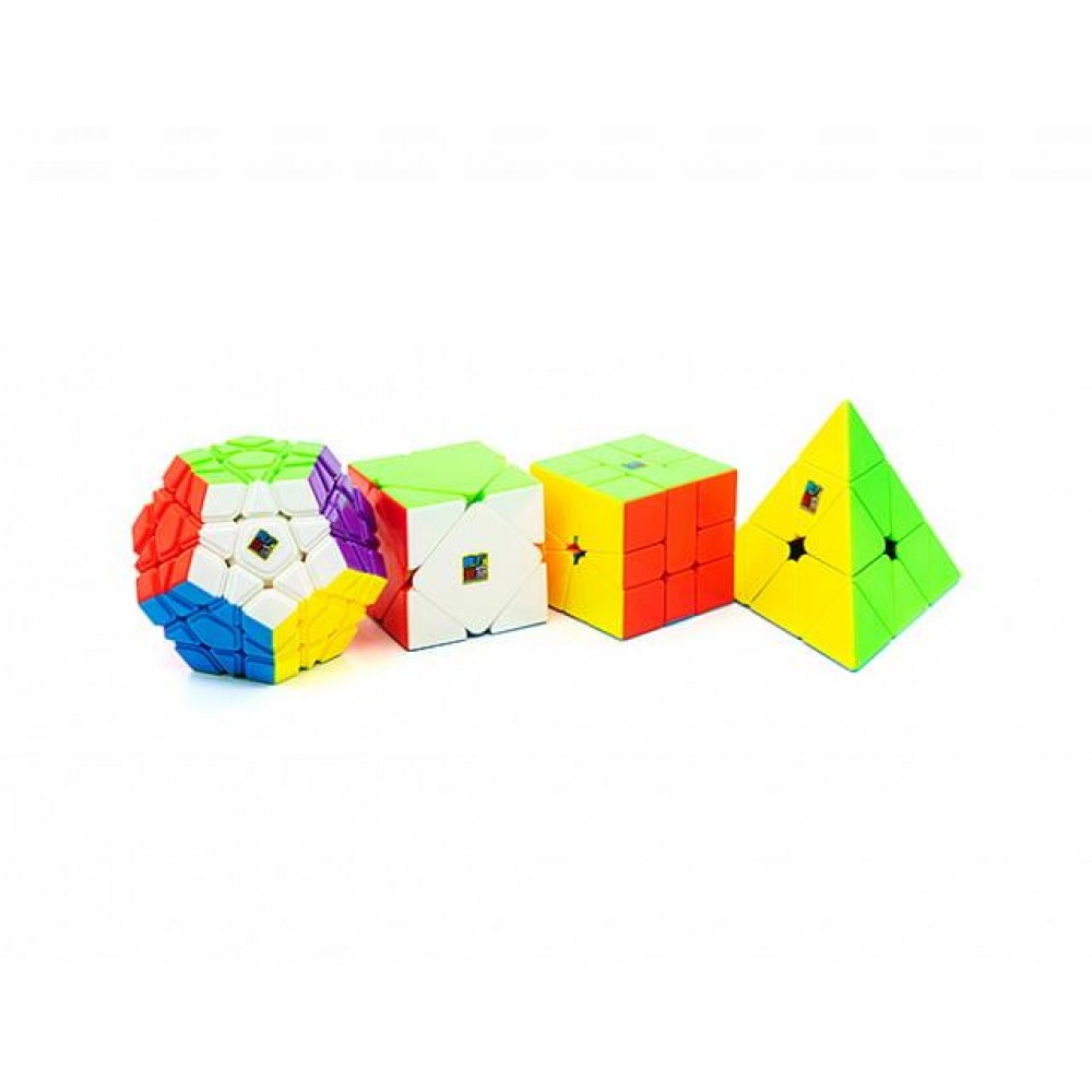 Meilong MoYu Gift Pack stickerless | Подарочный набор головоломок (pyraminx, megaminx, skewb, SQ-1)