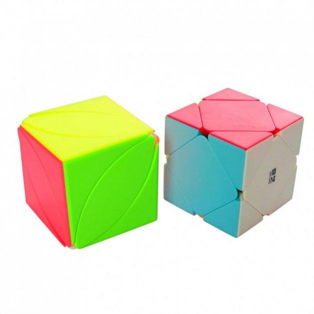 QiYi Luxurious Cube Set E stickerless | Подарунковий набір головоломок (Pyraminx, Skewb, Megaminx, Ivy cube)