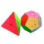 QiYi Luxurious Cube Set E stickerless | Подарунковий набір головоломок (Pyraminx, Skewb, Megaminx, Ivy cube)