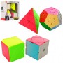 QiYi Luxurious Cube Set E stickerless | Подарунковий набір головоломок (Pyraminx, Skewb, Megaminx, Ivy cube)