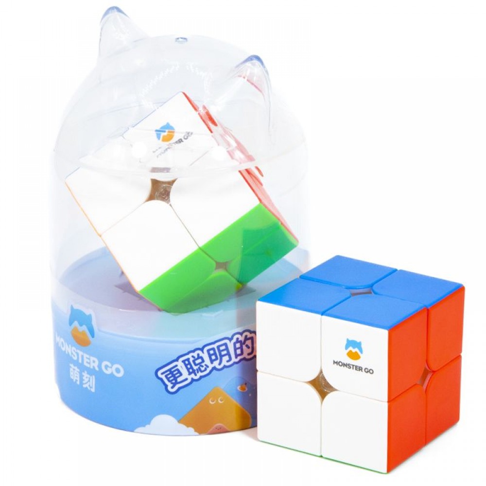 GAN Monster Go 2x2 stickerless | Кубик Рубика 2х2 MG без наклеек