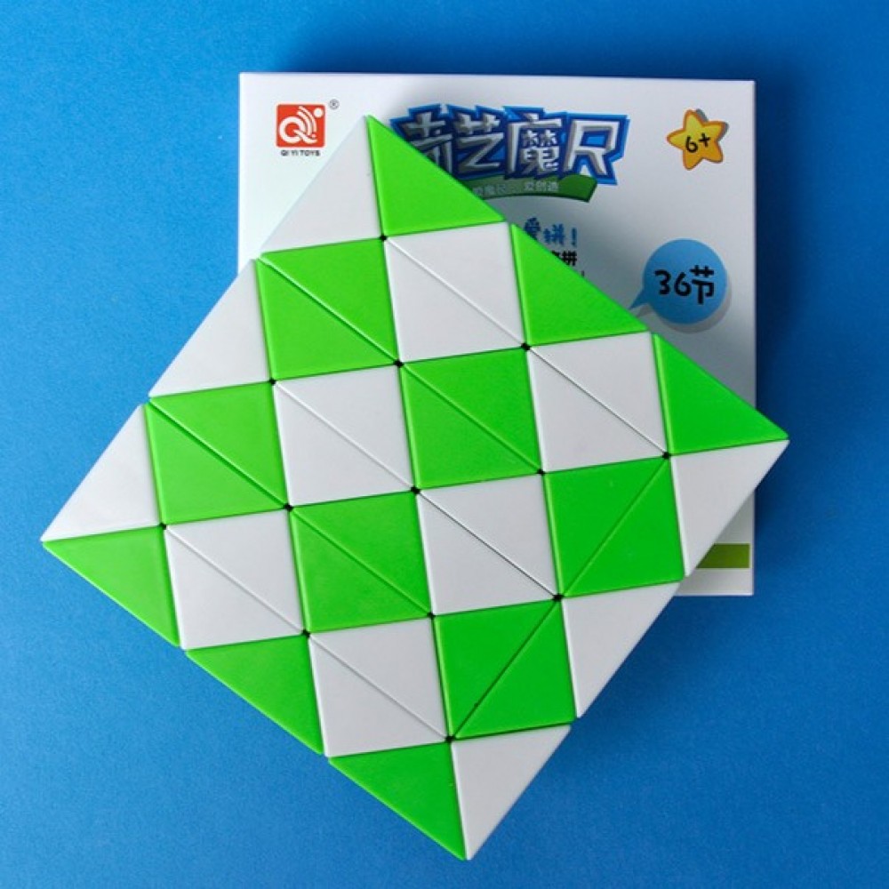 QiYi Rubik's Snake 36 pcs green | Змейка Рубика 36 элементов зелёная