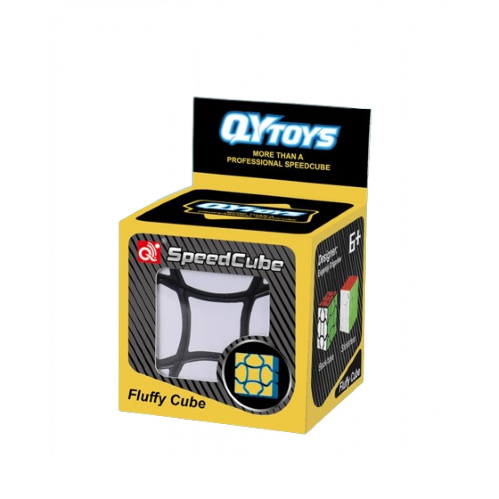 QiYi MofangGe Fluffy Cube 3x3 black | Флаффі куб 3х3 с наліпками
