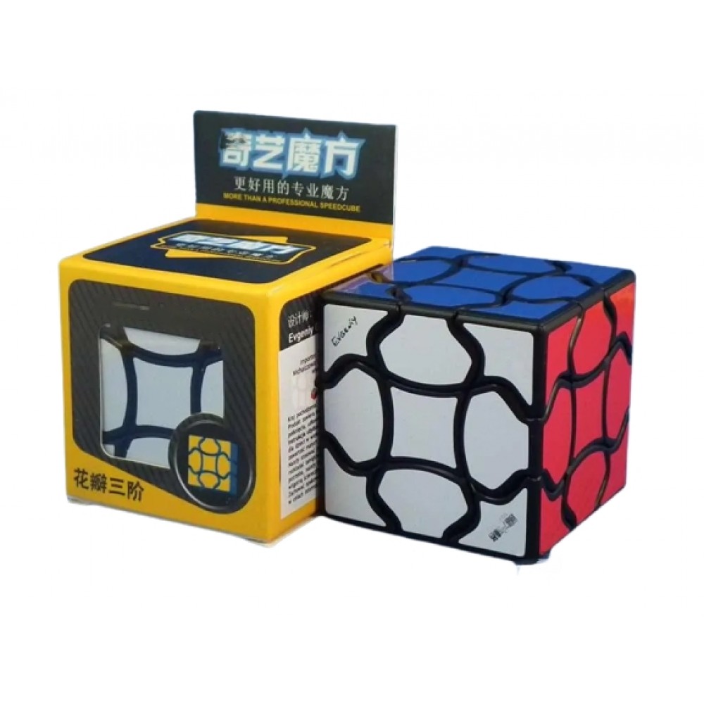 QiYi MofangGe Fluffy Cube 3x3 black | Флаффі куб 3х3 с наліпками