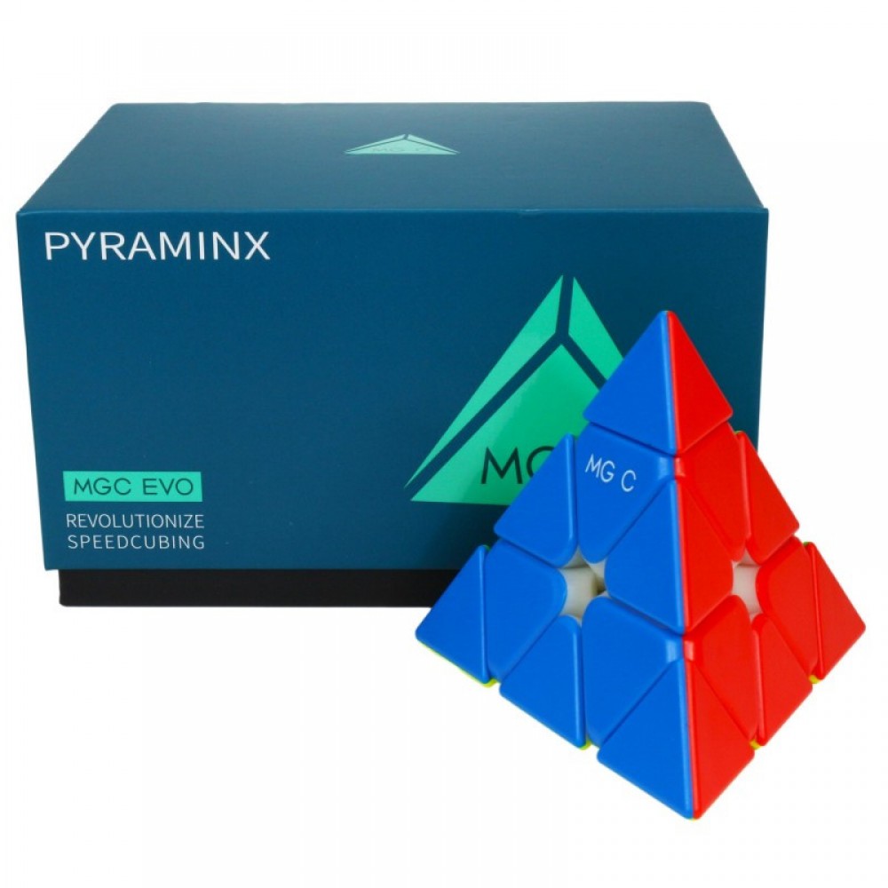 YJ MGC Magnetic Pyraminx stickerless | Пірамідка Меферта 3х3 магнітна Юджі