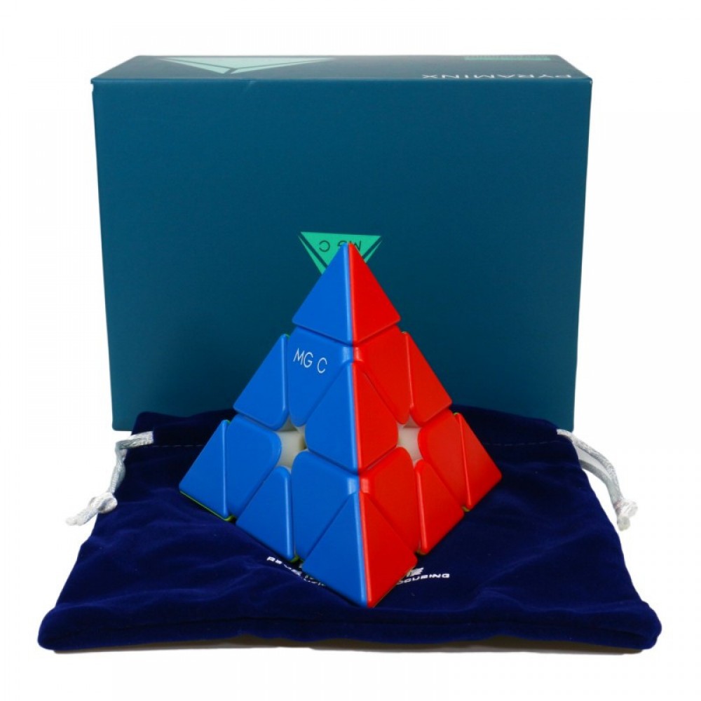 YJ MGC Magnetic Pyraminx stickerless | Пірамідка Меферта 3х3 магнітна Юджі