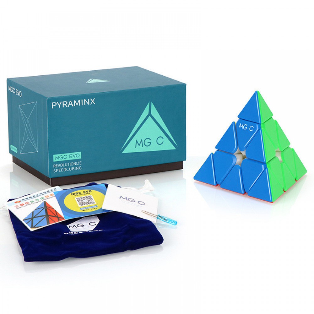 YJ MGC Magnetic Pyraminx stickerless | Пірамідка Меферта 3х3 магнітна Юджі