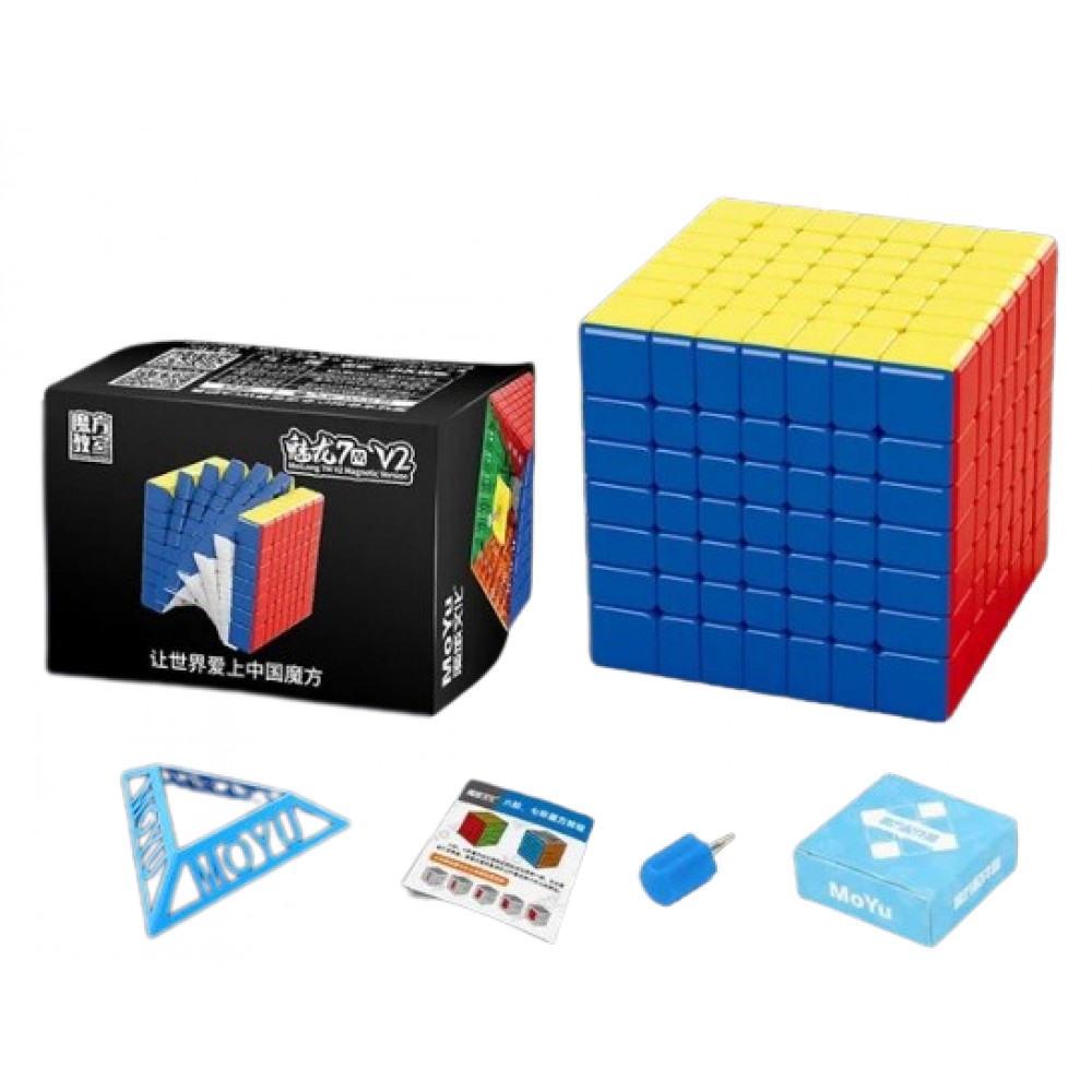 Meilong V2 Magnetic 7x7 Cube | Кубик Рубіка 7х7 магнітний без наклейок МоЮ