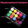 Професійний флуоресцентний аквагрим Poetry Shadow - 15 кольорів + 2 пензлики - FC1505