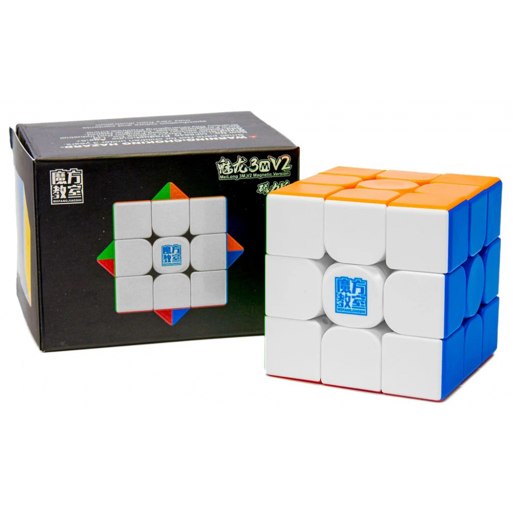 Meilong Magnetic Cube 3x3 V2 | Кубик Рубика 3х3 МоЮ V2 магнитный без наклеек