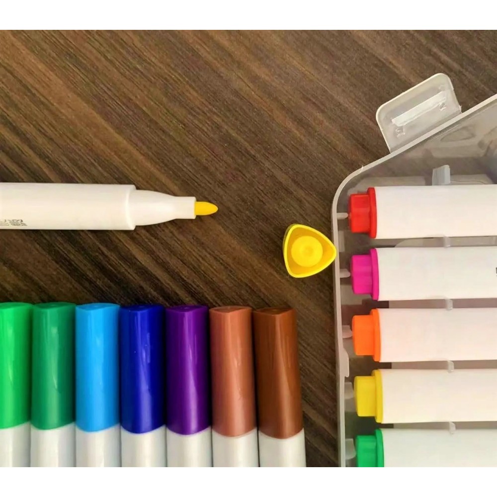 Маркери Floating Pen Original + ЛОЖКА | малювання на воді | плаваючі малюнки | 12 кольорів у кейсі