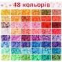 Великий набір - 9700 деталей - 48 кольорів - для виготовлення браслетів, намист, біжутерії