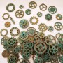 Gear Art - Винтажные декоративные шестерёнки (декор, скрапбукинг, эпоксидная смола, бижутерия) - №16 Old green
