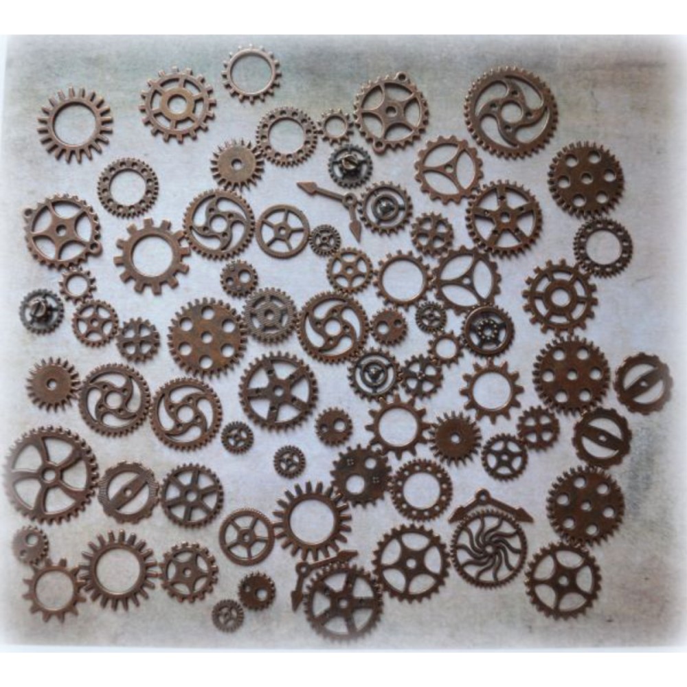 Gear Art - Винтажные декоративные шестерёнки (декор, скрапбукинг, эпоксидная смола) - №16 Antique copper