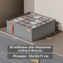 Набор органайзеров Уютный шкаф - Три органайзера из оксфордской ткани Storage - GREY & orange handle
