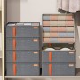 Набор органайзеров Уютный шкаф - Три органайзера из оксфордской ткани Storage - GREY & orange handle