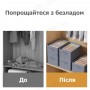 Органайзер для одежды с ручками - 7 ячеек - 44х30х20 см - grey & white stitching