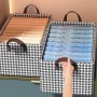 Органайзер для одежды с ручками 47х28х20 см- складной стальной каркас - pied-de-poule