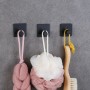Стильный настенный крючок - без сверления и винтов - нержавеющая сталь SUS304 - BLACK