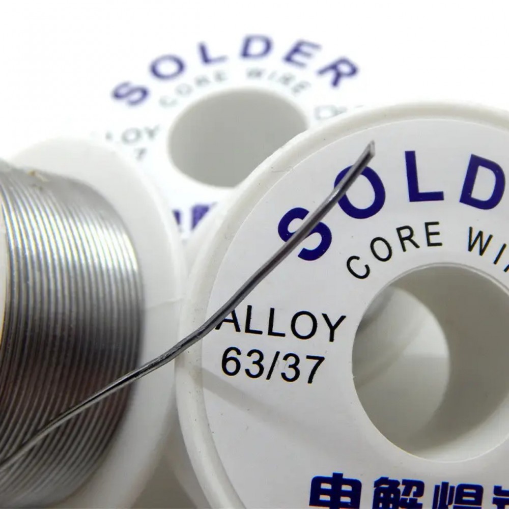 Припій з каніфоллю діаметр 1 мм | вага 50 г | Solder Core Wire (біла котушка)