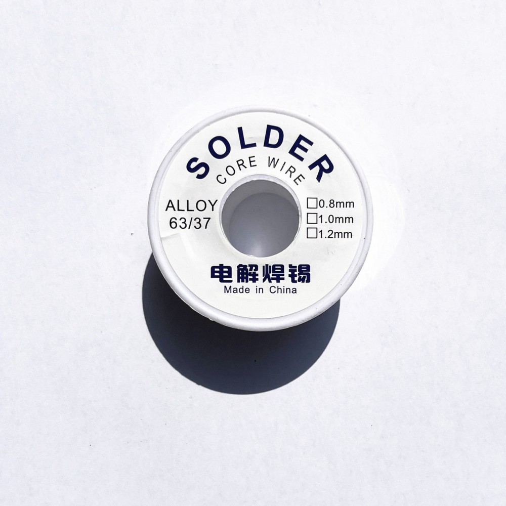 Припій з каніфоллю діаметр 1 мм | вага 50 г | Solder Core Wire (біла котушка)