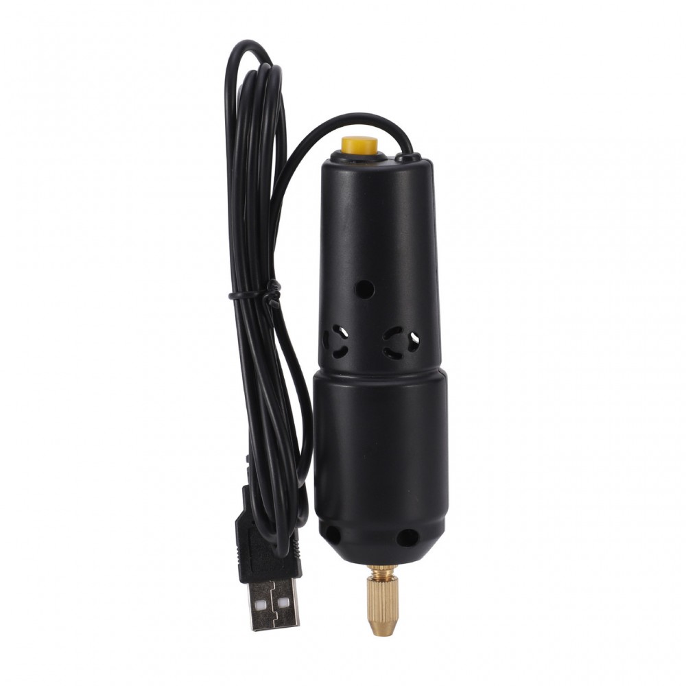 Ювелирная USB-дрель - 5V - мини дрель для плат, украшений - 10 свёрл и ключ