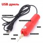 Ювелирная USB-дрель NEW 2024 - тиски, 10 свёрл, ключ - 5V - мини дрель для плат, украшений, поделок