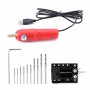 Ювелирная USB-дрель red - тиски, 10 свёрл, ключ - 5V - мини дрель для плат, украшений, поделок