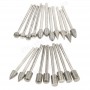 Набір алмазних насадок - 20 шт (фрези, шарошки) для Dremel / гравера - Ø3.17 mm - 120 Grit