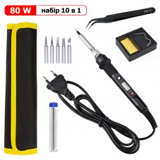 SolderXpert 80W 10 in 1: Набор для профессиональной пайки - 80 Вт - black