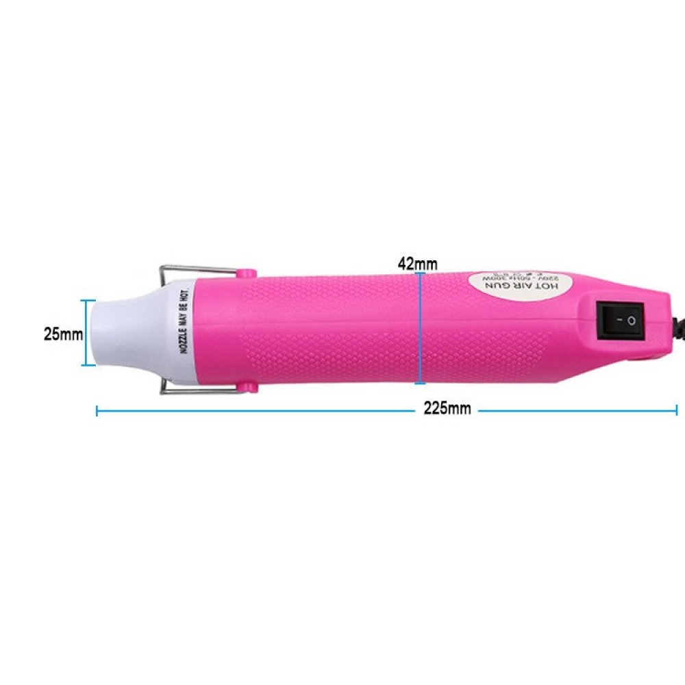 Многофункциональный термофен - рукоделие, термоусадка, эмбоссинг - 300 Вт - pink