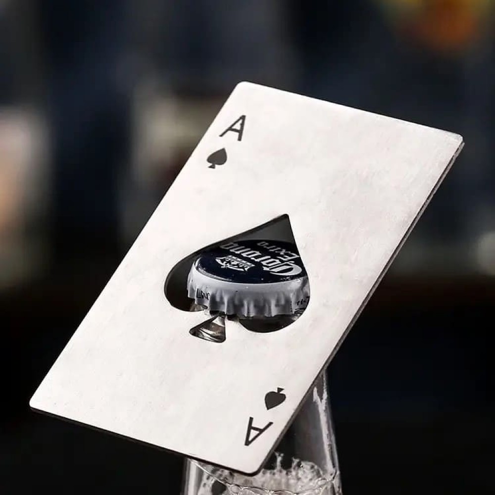 Открывалка из нержавеющей стали - Ace of Spades - Карта Туз Пик