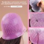 Прочная многоразовая силиконовая шапочка для окрашивания и мелирования волос + крючок - розовая