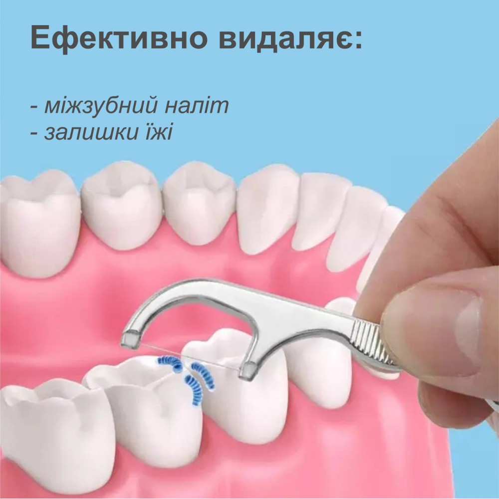 Удобный набор инструментов для чистки зубов - 7 инструментов - в металлическом тубусе