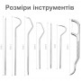 Удобный набор инструментов для чистки зубов - 7 инструментов - в металлическом тубусе
