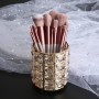 Профессиональный набор из 13 кисточек для нанесения макияжа - в сумочке - бежевый