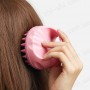 Силіконова щітка-масажер для миття голови V2 - Ø 9 см - pink