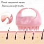 Силіконова щітка-масажер для миття голови V2 - Ø 9 см - two-tone pink