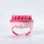 Силіконова щітка-масажер для миття голови V2 - Ø 9 см - two-tone pink