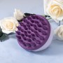 Силіконова щітка-масажер для миття голови V2 - Ø 9 см - two-tone purple