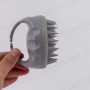 Силиконовая щетка-массажер для мытья головы V2 - Ø 9 см - two-tone grey
