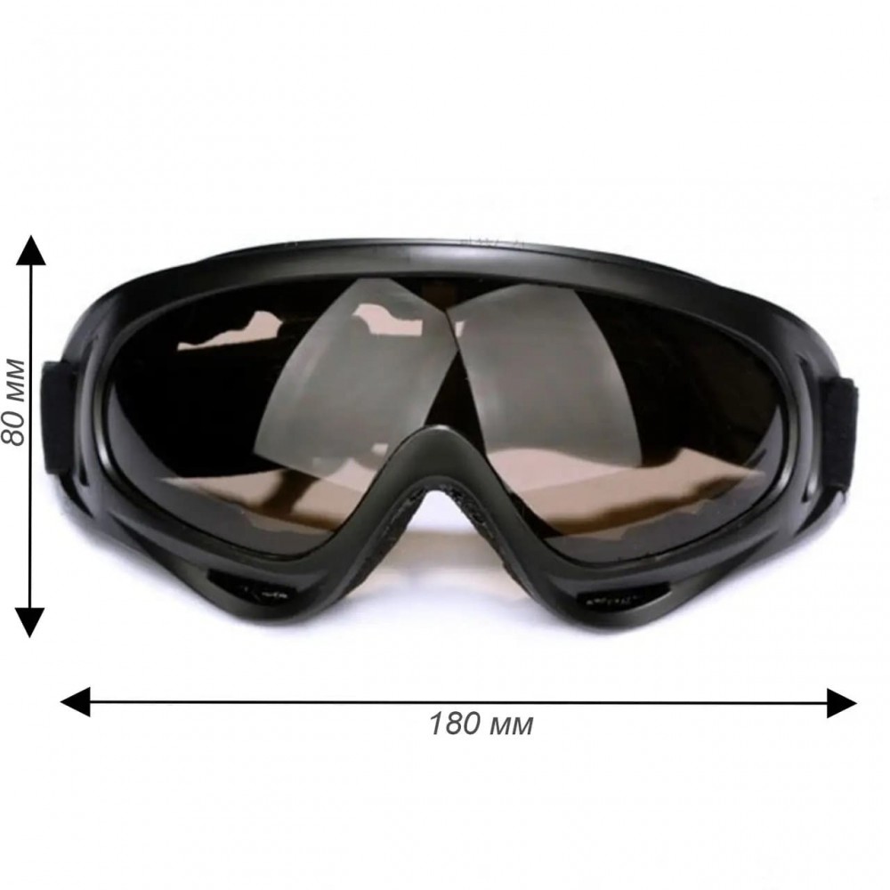 Защитные очки-маска x400 - BROWN LENS - пейнтбол, страйкбол, сноубординг