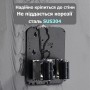 Настенный держатель для швабры - нержавеющая сталь SUS304 - без сверления и клея - BLACK