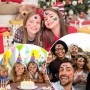Набір трафаретів для гриму - 40 шт - Love & Celebration - блиск тату / глітер тату - red
