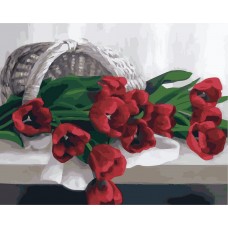 Тюльпаны в корзинке (КНО2064)