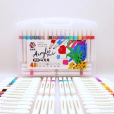 Професійні акрилові Маркери 48 кольорів | White Design | у кейсі
